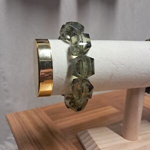 Vintage Tarina Tarentino Green Crystal Bracelet